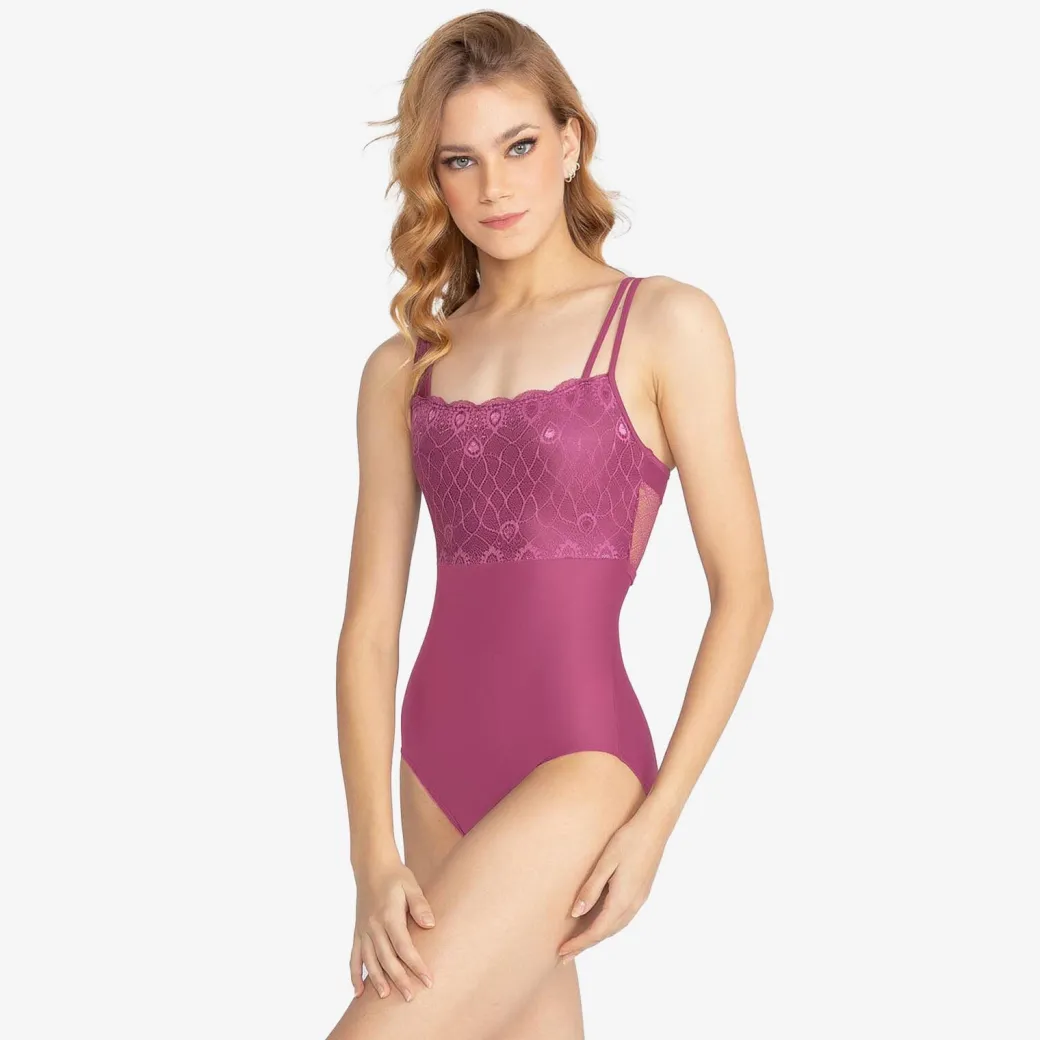 Acsa Stretch Lace Camisole Leotard