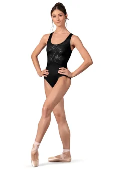 Bloch Kira Floral Embossed Camisole Leotard