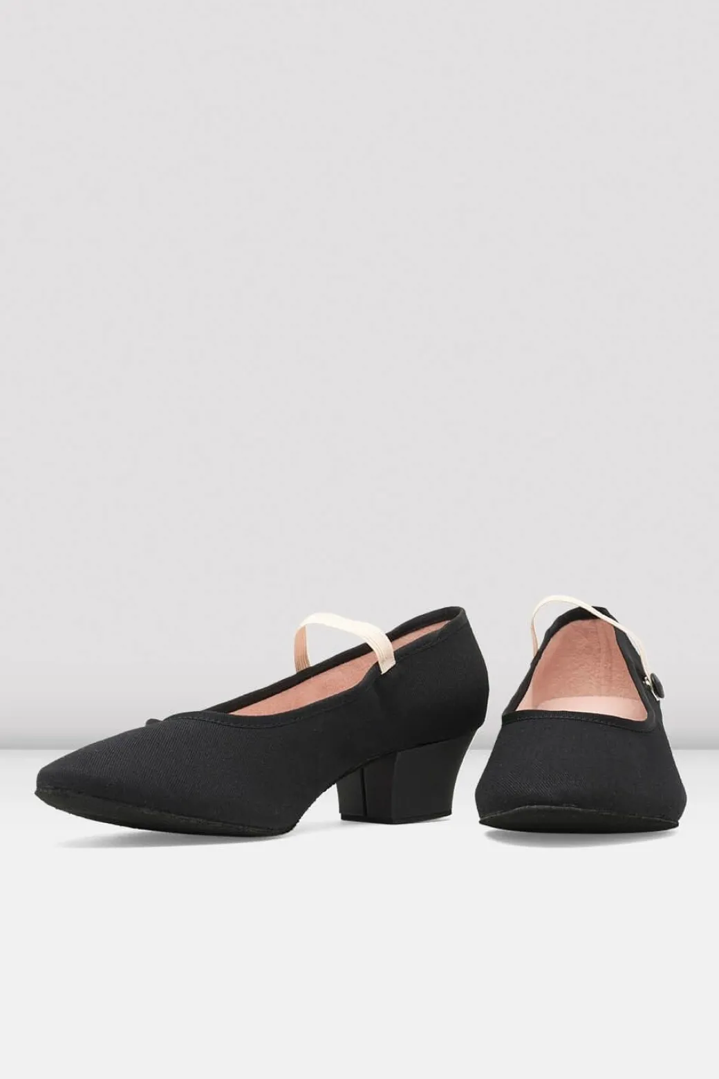 Bloch Tempo Canvas 1.5" Cuban Heel Character Shoes Womens