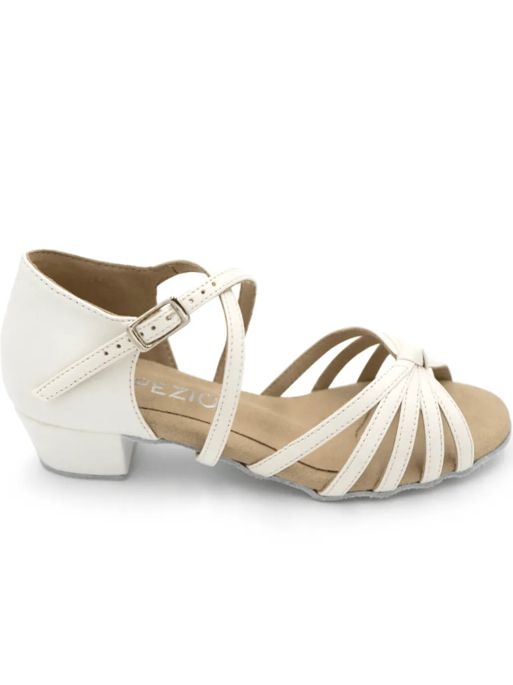 Capezio Girls Valentina Classic Buckle Cuban Heel Ballroom Shoe