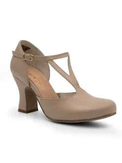 Capezio Y-Strap Shanel Leather Character Shoe 3" Heel