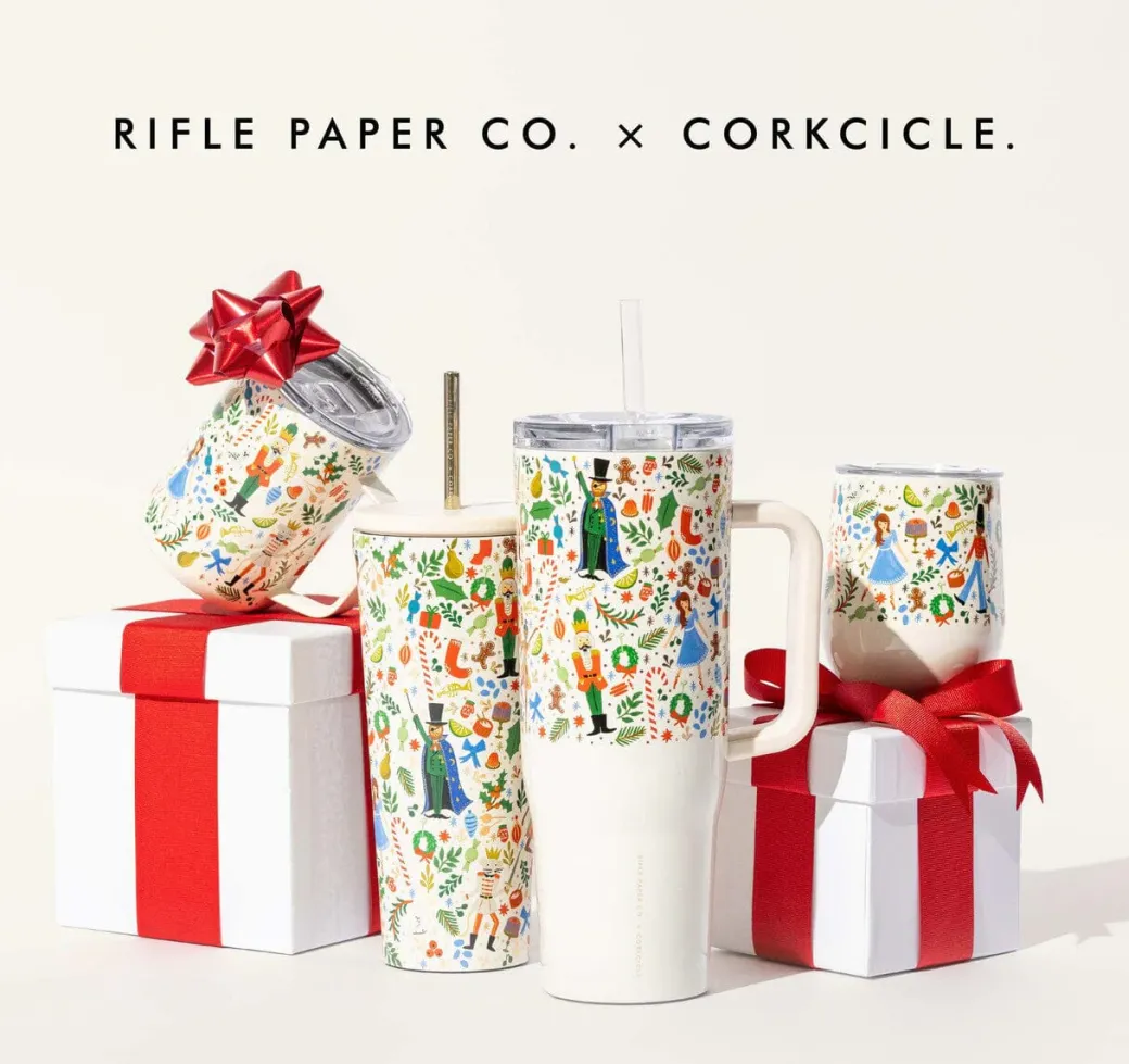 Corkcicle x The Rifle Paper Co. Holiday Wine Glass
