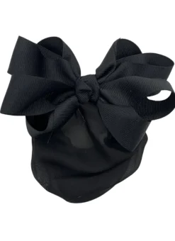 Dasha Grosgrain Bow with Snood Black