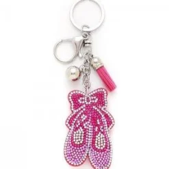 Dasha Puffy Ballet Shoe Keychain