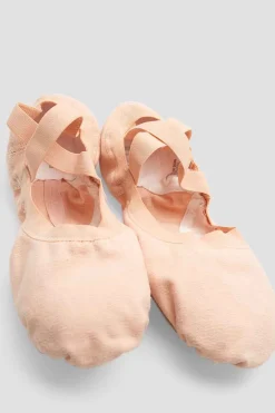 Girls Pro-Elastic Canvas Ballet Shoes