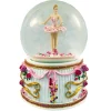 Musical Ballerina in Tutu Snow Globe Turning 100mm