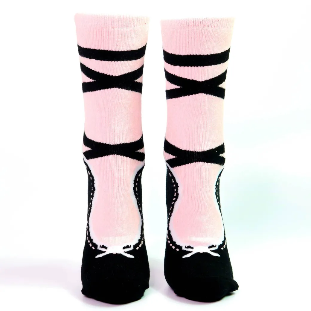 Pink Pointe Slipper Heavyweight Socks: Kids
