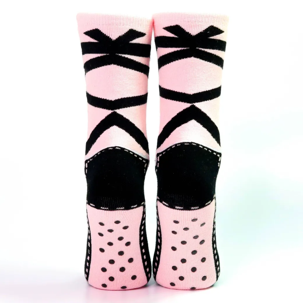 Pink Pointe Slipper Heavyweight Socks: Womens