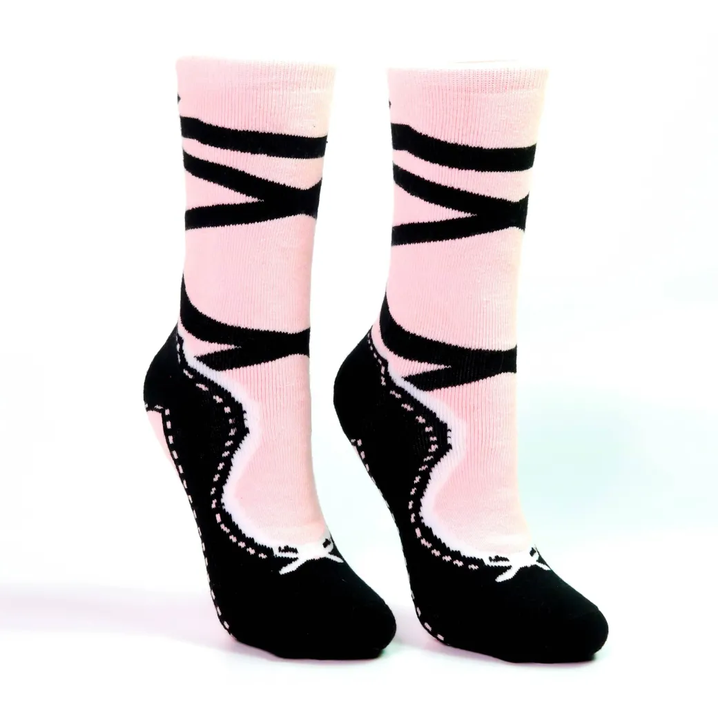 Pink Pointe Slipper Heavyweight Socks: Womens