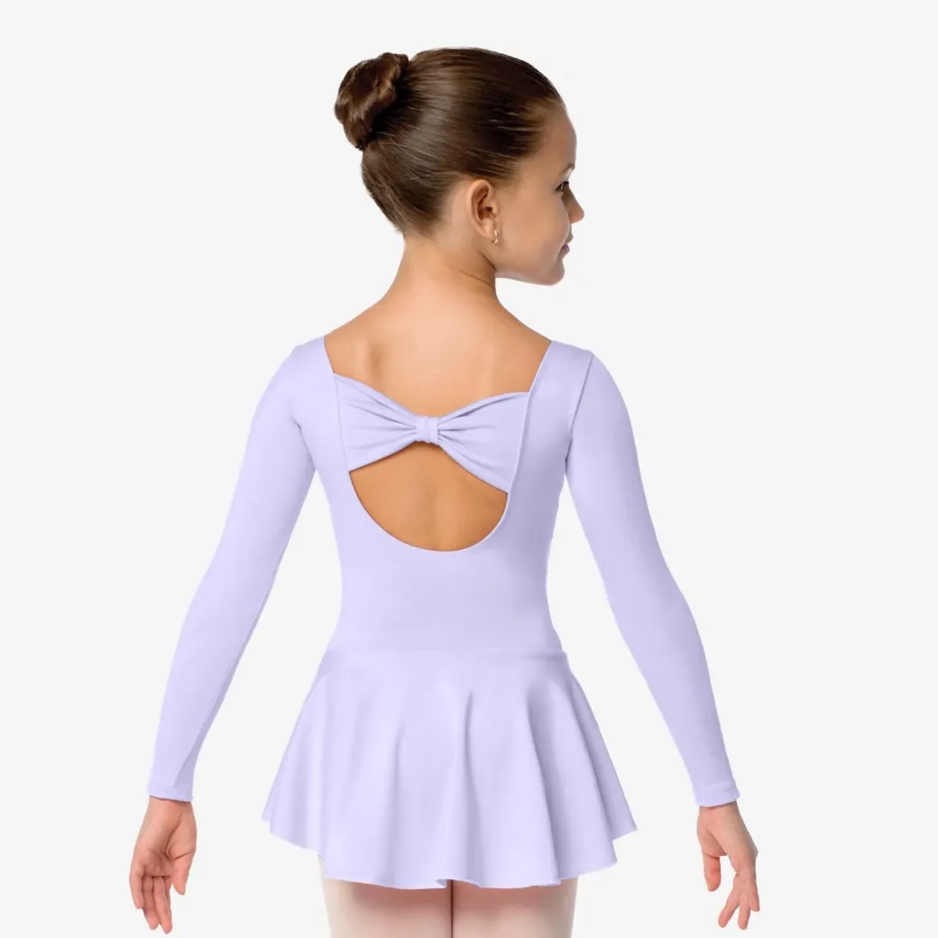 So Danca Gillian Long Sleeve Ballet Dress with Bow Girls