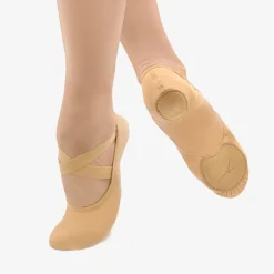 So Danca Diamond Vegan Stretch Canvas Split Sole Ballet Shoe Sand
