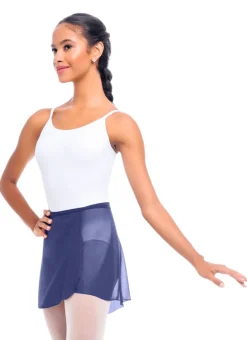 So Danca Womens Mesh Crepe Ballet Wrap Skirt