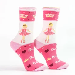 Sugar Plum Fairy Ballerina I love Ballet Pink Socks Kids